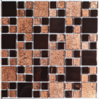 Pastilha De Vidro Para Cozinha Banheiro Parede Cromo Cobre 30