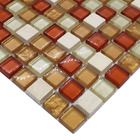 Pastilha De Vidro Para Cozinha Banheiro Parede Dourado Ouro M