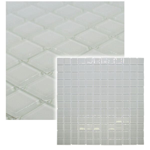 Pastilha de Vidro Branca Cristal para Cozinha Banheiro Piscina 30x30cm ...
