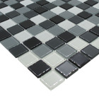 Pastilha De Vidro Para Cozinha Cristal Lisa Preta Branca Cinz