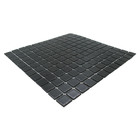 Pastilha De Vidro Para Cozinha Cristal Lisa Preto 30x30cm - L