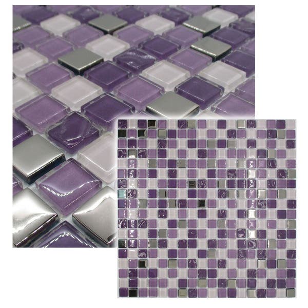 Pastilha De Vidro Para Cozinha Roxa30x30cm - La Bella Griffe | Leroy Merlin