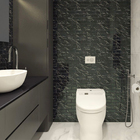 Pastilha de Vidro Subway Neto Preto 30x30cm Glassline