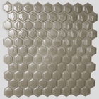 Pastilha Decorativa Adesiva Colmeia Bege Taupe 27,5x27,5cm