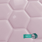 Pastilha Decorativa Adesiva Hexagonal Rosa Ternura 26x24,5cm