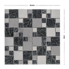Pastilha Escovado AX16 29,2x30cm Glass Mosaic