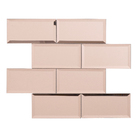 Pastilha Espelhada Champagne MBM03 37,6x30,3cm Glass Mosaic