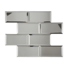 Pastilha Espelhada Silver MBM01 37,6x30,3cm Glass Mosaic