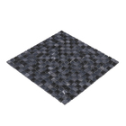 Pastilha GS602 30x30cm Preta e Cinza Glass Mosaic