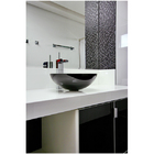 Pastilha GS602 30x30cm Preta e Cinza Glass Mosaic