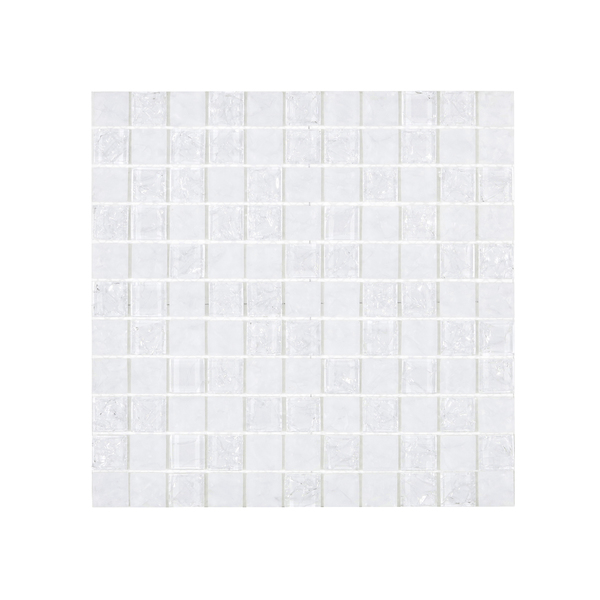 Pastilha IC01 Branca 30x30cm Glass Mosaic