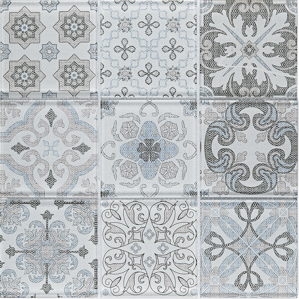 Pastilha Patchwork  PW502 30x30cm Glass Mosaic