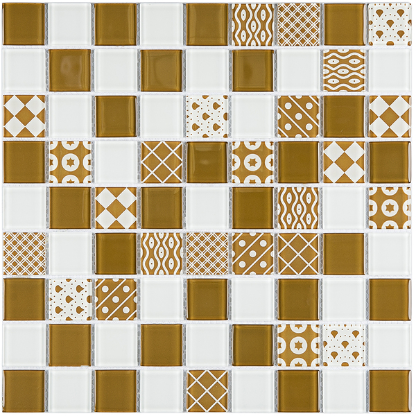Pastilha Patchwork PW4004 29,2x29,2cm Glass Mosaic