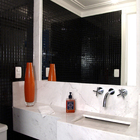 Pastilha Preta Lisa 30x30cm Vidro Real