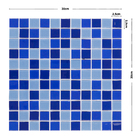 Pastilha Safira Azul 30x30cm Vidro Real