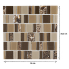 Pastilha SP03 30,3x30cm Glass Mosaic