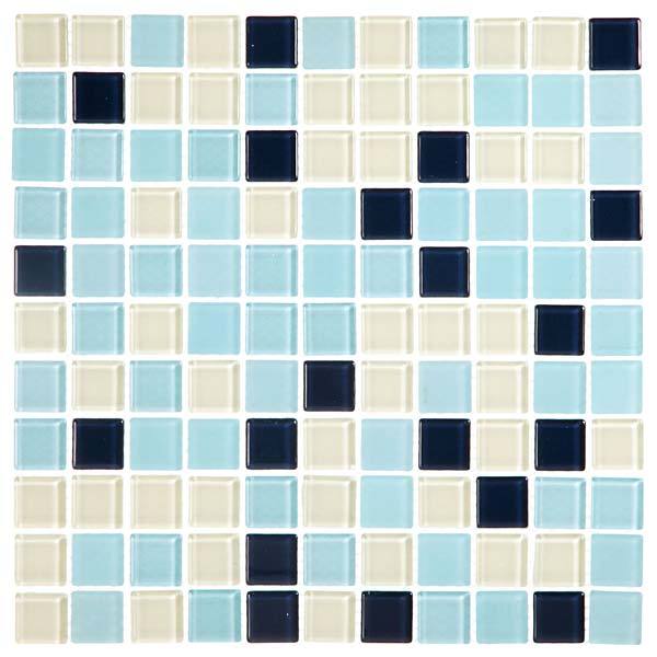 Pastilha Vidro Brilhante Lisa Mescla Topazio MT Van Goch 30x30 Vidro Real