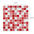 Pastilha Vidro Lisa 2m² Mix Vermelho