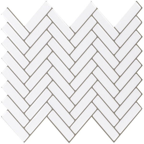 Pastilhas Adesivas Resinadas Espinha De Peixe (branca E Cinza)