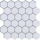 Pastilhas Adesivas Resinadas Hexagonal (branca)