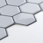 Pastilhas Adesivas Resinadas Hexagonal (branca)