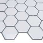 Pastilhas Adesivas Resinadas Hexagonal (branca)