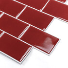 Pastilhas Adesivas Resinadas Metrô (vermelha)