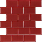 Pastilhas Adesivas Resinadas Metrô (vermelha)