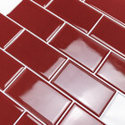 Pastilhas Adesivas Resinadas Metrô (vermelha)