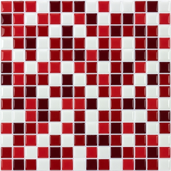 Pastilhas Adesivas Resinadas Quadrada (miscelânea Vermelha)