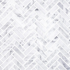 Pastilhas De Pedra Espinha De Peixe 29x25 Cm (mármore Carrara)