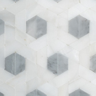 Pastilhas De Pedra Hexagonal (mármore Grey E Bianco)