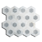 Pastilhas De Pedra Hexagonal (mármore Grey E Bianco)