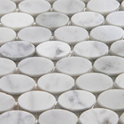 Pastilhas De Pedra Oval (mármore Carrara)