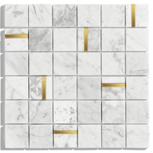 Pastilhas De Pedra Quadrada Mármore Carrara Branco