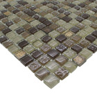 Pastilhas De Vidro 1,4 X 1,4 La Bella Griffe - Marrom Androme