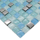 Pastilhas de Vidro Agata Mix Metalizada 30x30cm