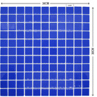 Pastilhas de Vidro Azul Brilhante 30x30cm