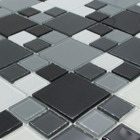 Pastilhas de Vidro Cinza Mix Brilhante 30x30cm