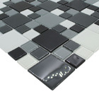 Pastilhas de Vidro Cinza Mix Brilhante 30x30cm