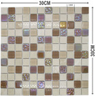 Pastilhas de Vidro Coral Bege Mix Pedra 30x30cm