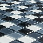 Pastilhas De Vidro Cristal Miscelânea Petróleo Branco/cinza