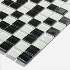 Pastilhas De Vidro Cristal Miscelânea Preto/branco