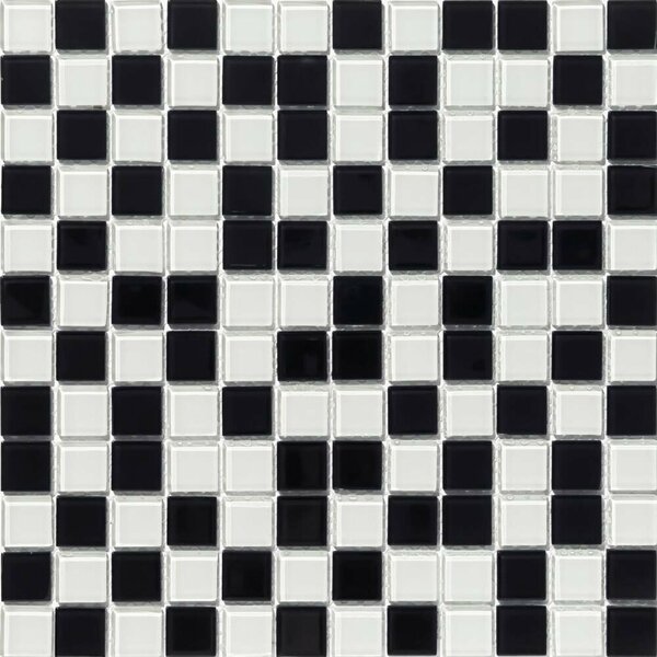 Pastilhas De Vidro Cristal Miscelânea Preto/branco