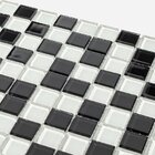 Pastilhas De Vidro Cristal Miscelânea Preto/branco