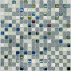 Pastilhas de Vidro Diamante Mix Branco Metalizada 30x30cm