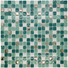 Pastilhas de Vidro Jade Mix Verde Metalizada 30x30cm