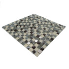 Pastilhas de Vidro Marrom Aço Mix Metalizado 30x30cm