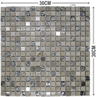 Pastilhas de Vidro Pérola Mix Pedra Metalizada 30x30cm