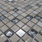 Pastilhas de Vidro Pérola Mix Pedra Metalizada 30x30cm